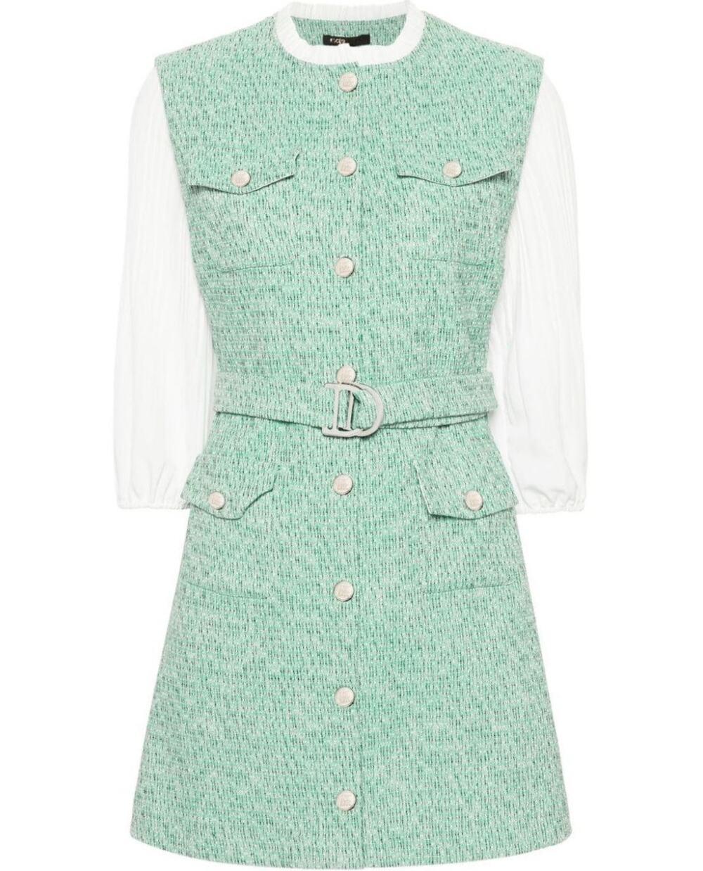 Maje Rinny Layered Look Mini Dress